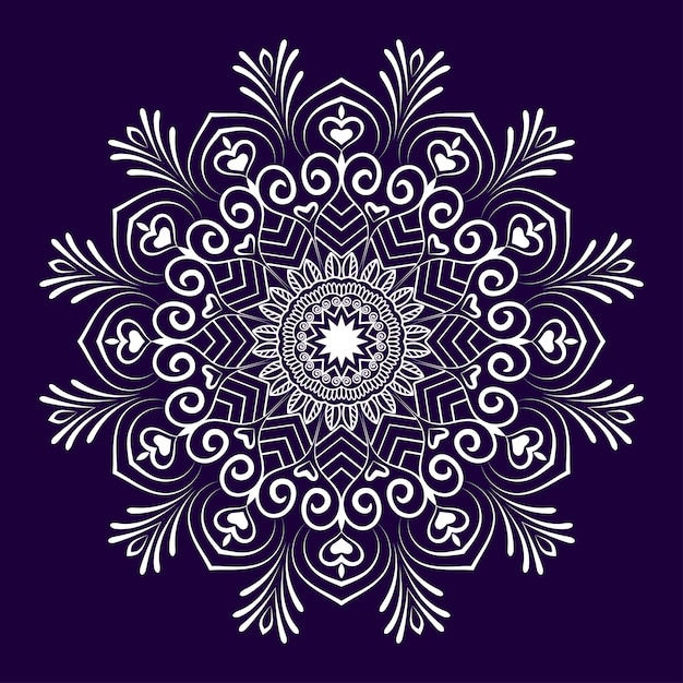 Witte platte mandala ornament decoratie