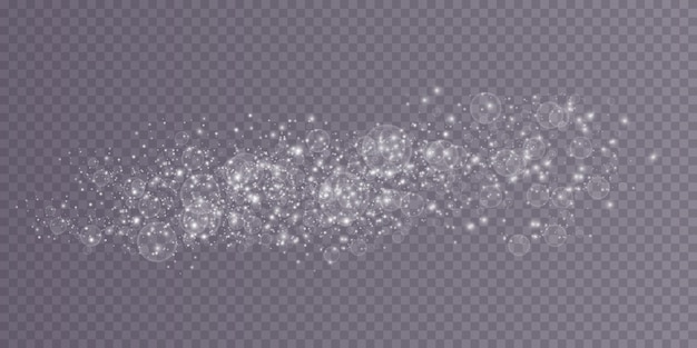 Witte png-stoflicht Bokeh lichtlichten effect achtergrond Kerst achtergrond van glanzend stof Kerst gloeiend licht bokeh confetti en vonk overlay textuur voor uw ontwerp