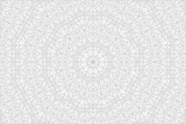 witte ronde met grijze mandala-textuur