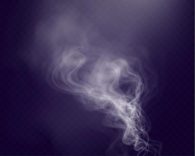 Witte rook op donkere achtergrond Abstract overlay-element voor artistieke composities