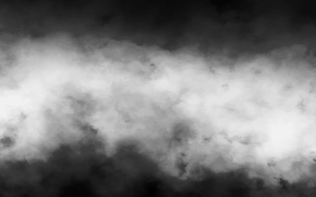 Witte rookwolk met overlay-effect op doorzichtige zwarte achtergrond Realistische grens met mistvector illustratie van rooknevel of giftige damp op de vloer Meteorologisch fenomeen of condensatie