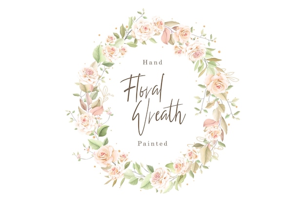 witte rozen vintage krans illustratie