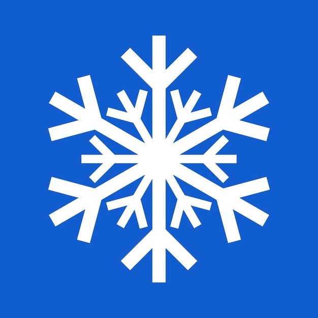 Witte sneeuwvlok op blauwe achtergrond
