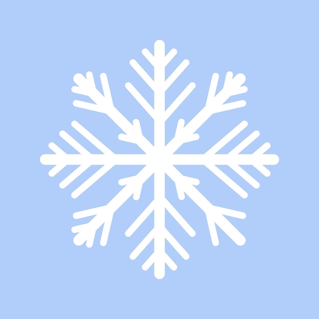 Witte sneeuwvlok op een blauwe achtergrond