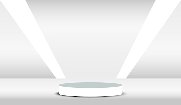 Witte studioachtergrond met 3d podium voor productvertoning
