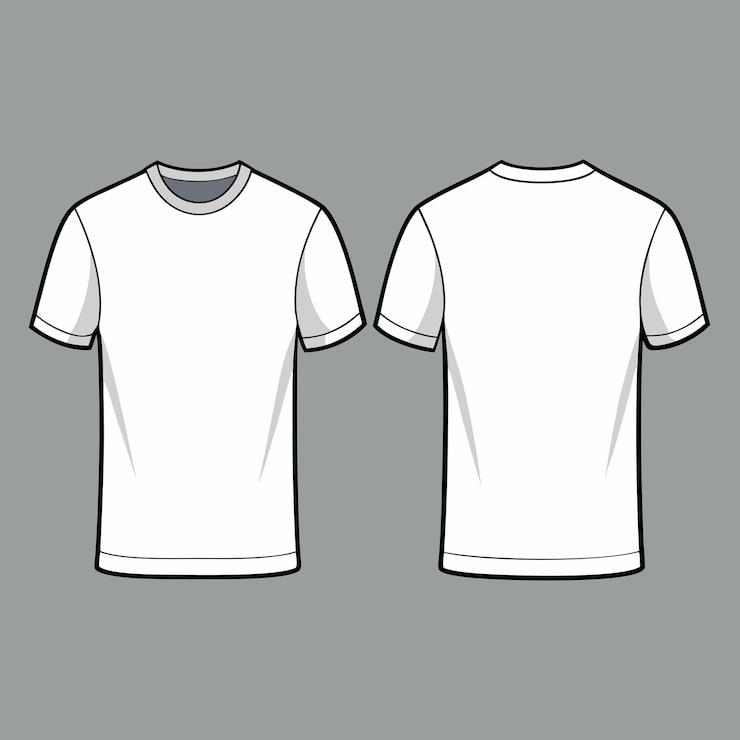 Vector witte t-shirt mockup sjabloon