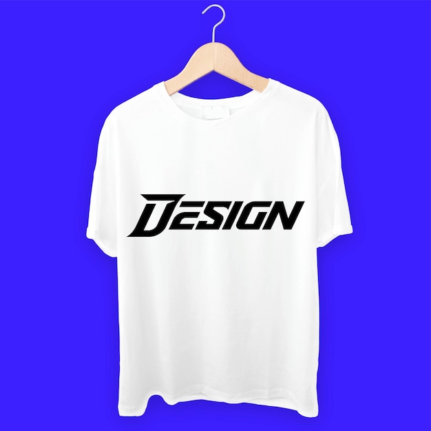 Witte T-shirt ontwerp hangend wit T-shirt mockup