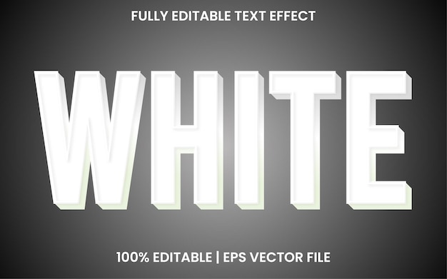 Witte teksteffect bewerkbare vector