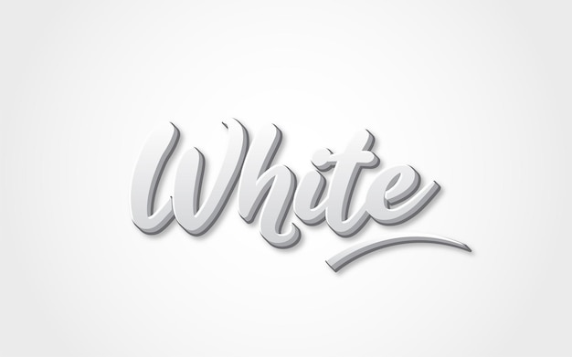 Vector witte teksteffectsjabloon premium stijl