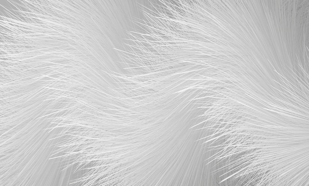 Witte vacht vector abstracte achtergrond Lichtgrijze shaggy harige 3d haartextuur Pluizige witte abstracte achtergrond Vectorillustratie