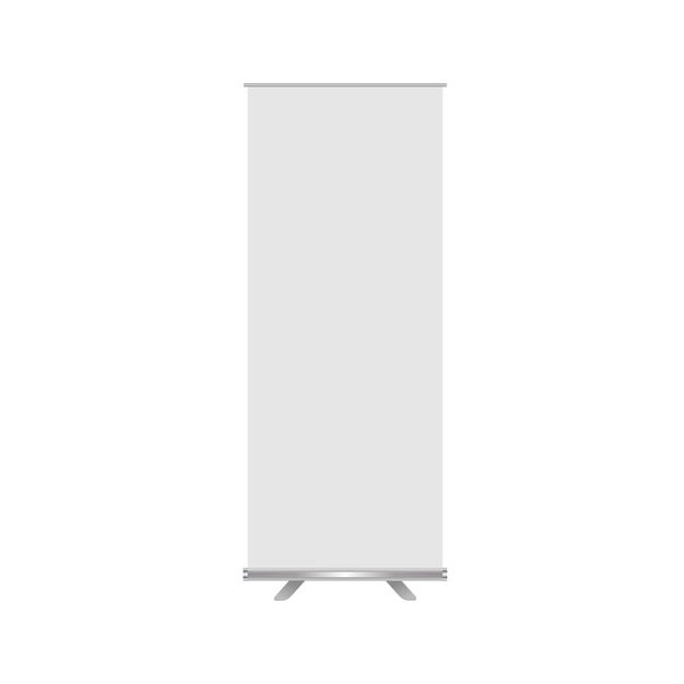 Witte vector mockup roll banner