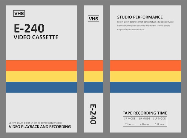 Witte vhs bedekken alle kanten sjabloon videocassette mockup