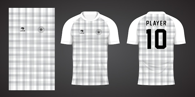 Witte voetbaltrui sport ontwerpsjabloon