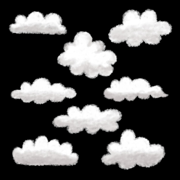 Witte wolk weer bewolkt pictogram