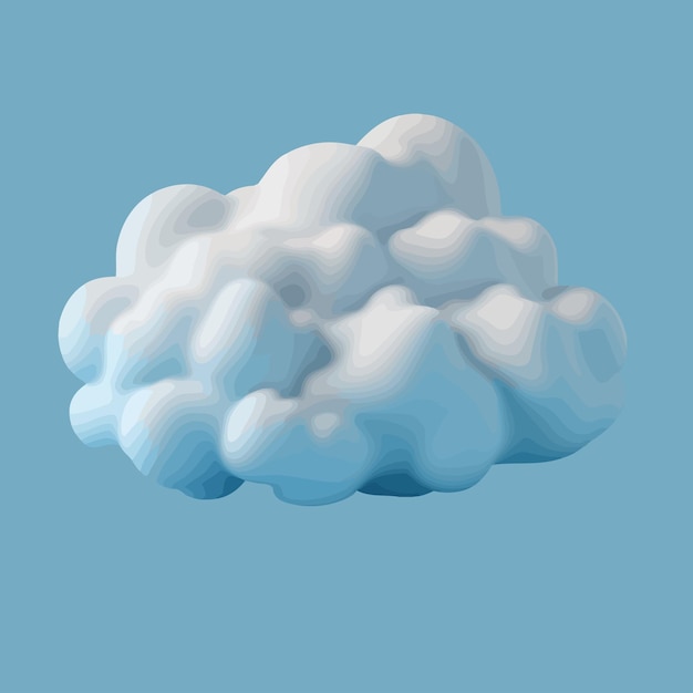 Vector witte zachte wolken in de lucht geïsoleerd op achtergrond vector illustratie