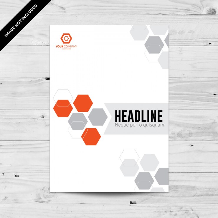 Vector witte zakelijke brochure met geometrische vormen