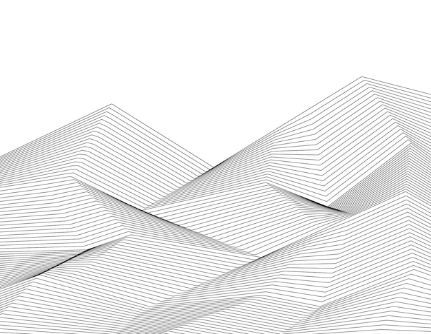 Witte zwarte kleur Lineaire achtergrond Ontwerpelementen Poligonale lijnen Beschermlaag voor sjabloon voor bankbiljettencertificaten Vector Vectorlijnen van verschillende diktes van dun tot dik EPS 10
