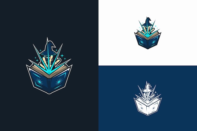 Wizard esport logo mascotte ontwerp