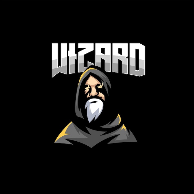 Wizard esport mascotte ontwerp illustratie