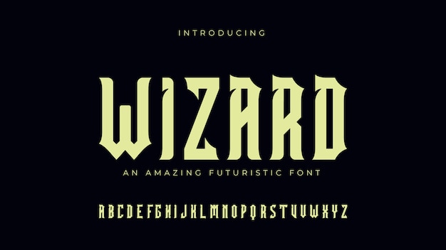 ベクトル wizard futuristic font