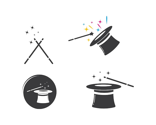 Wizard hat vector icon illustration design