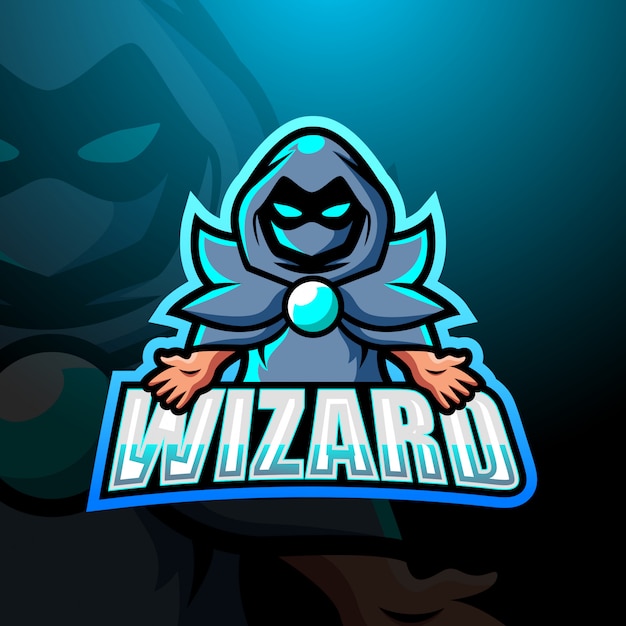 Vector wizard mascot esport illustration