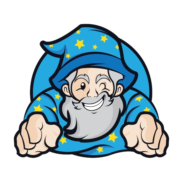 Wizard mascotte logo