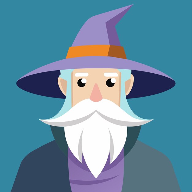 Vector wizards or witches with magic tools hand drawn mascot cartoon character sticker icon concept