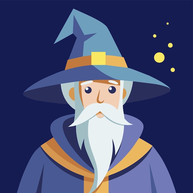 Vector wizards or witches with magic tools hand drawn mascot cartoon character sticker icon concept