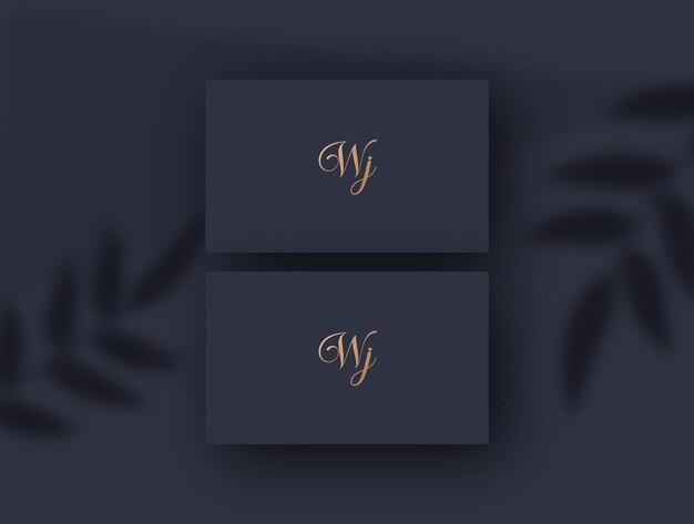 Вектор Векторное изображение дизайна логотипа wj
