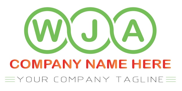 Vector wja letter logo design