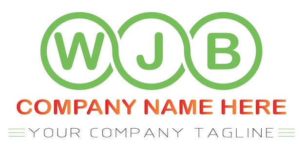 Vector wjb letter logo design