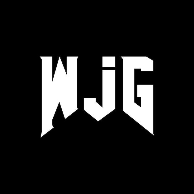 WJG letter logo design for technology company WJG logo design black and white color combination WJG logo WJG vector WJG design WJG icon WJG alphabet WJG typography logo design
