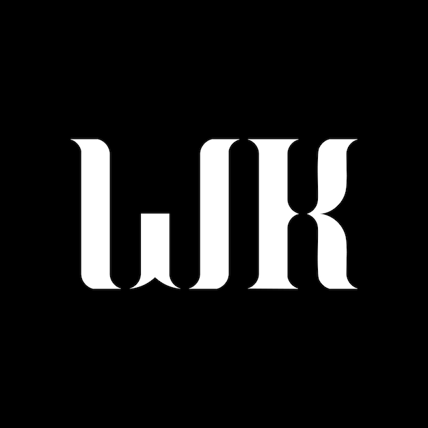 Vector wk w k letter logo design initial letter wk linked circle uppercase monogram logo white color wk logo w k design wk w k