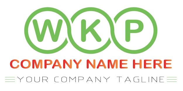 Vector wkp letter logo design