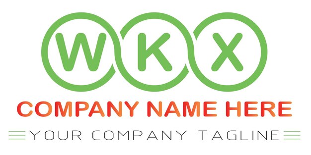 Vector wkx brief logo ontwerp