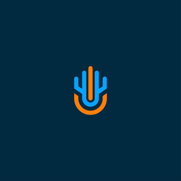Вектор wletter дизайн значок power или простой и блестящий логотип