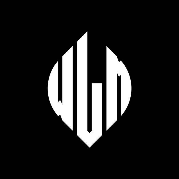 wlm circle letter logo design with circle and ellipse shape wlm ellipse letters with typographic style the three initials form a circle logo wlm circle emblem abstract monogram letter mark vector