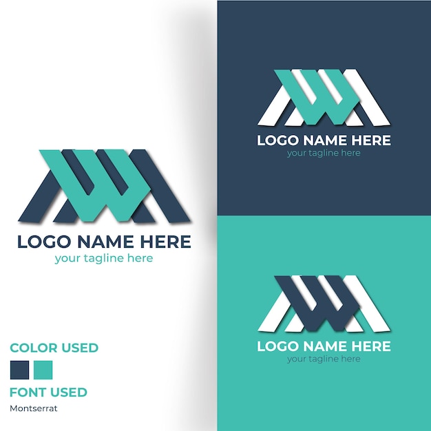 wm letter logo design