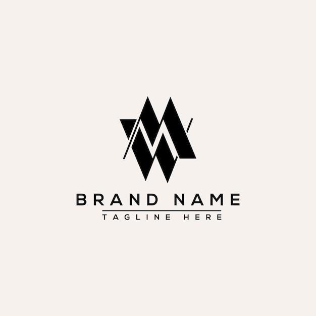 WM Logo Design Template Vector Graphic Branding Element