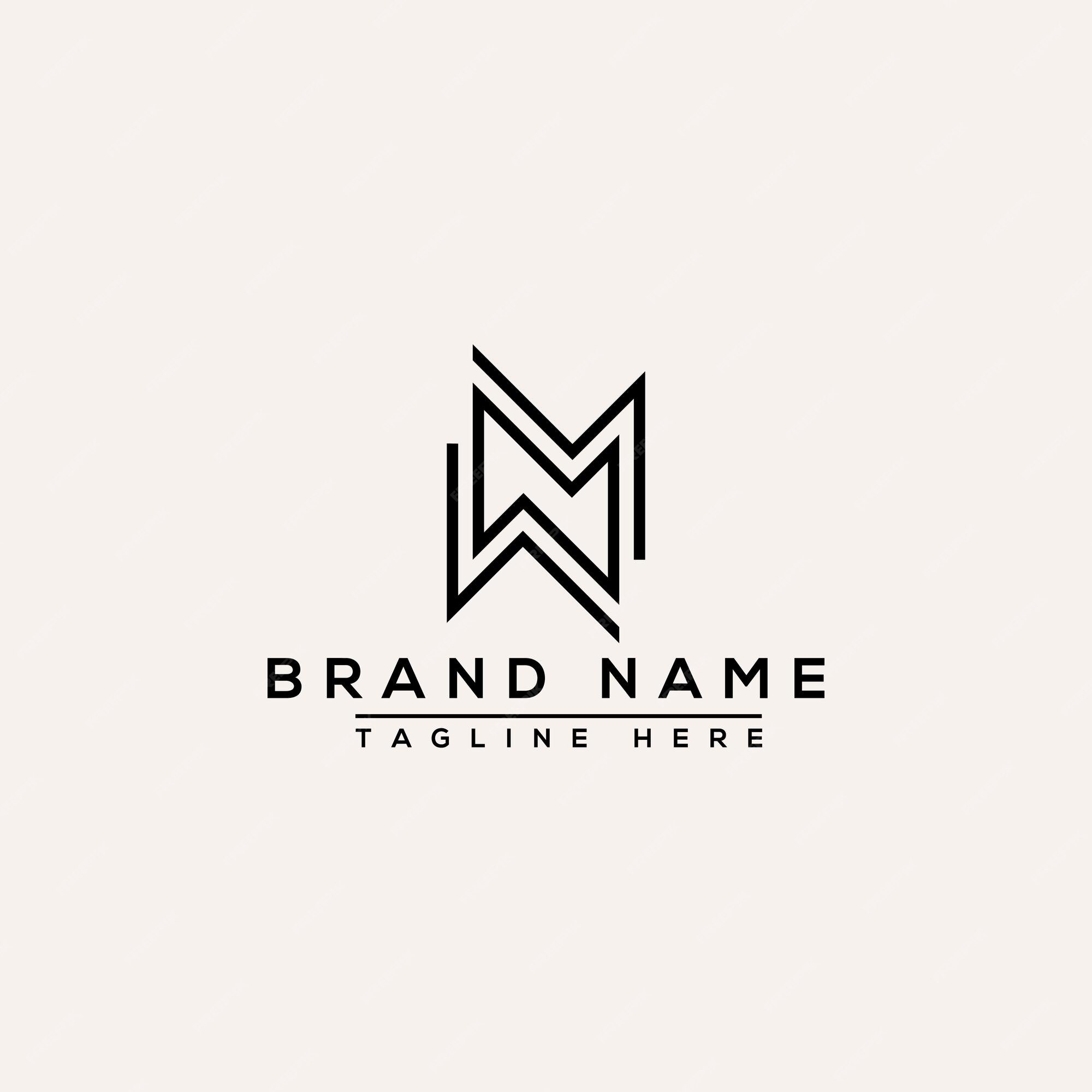 Premium Vector | Wm logo design template vector graphic branding element