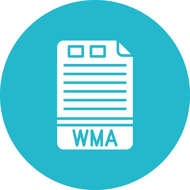 WMA-icon vectorbeeld Kan worden gebruikt voor bestandsformaten