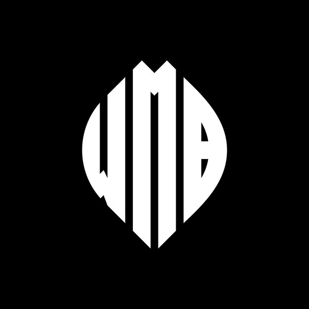Вектор Дизайн логотипа wmb круговой буквы с формой круга и эллипса wmb эллипсовые буквы с типографическим стилем три инициалы образуют логотип круга wmb круг эмблема абстрактная монограмма письмо марка вектор