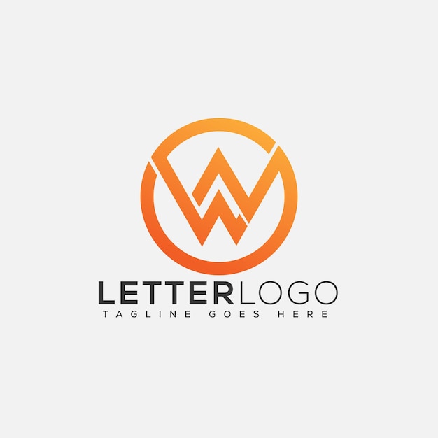 WN Logo Design Template Vector Graphic Branding Element