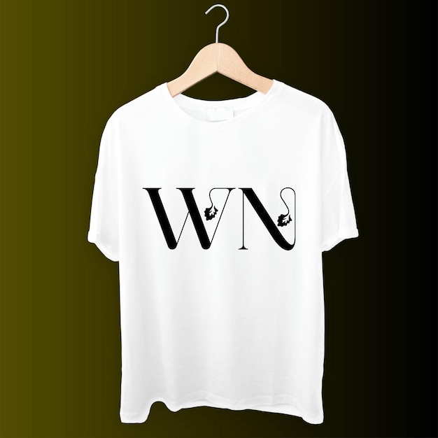 wn white tshirt design