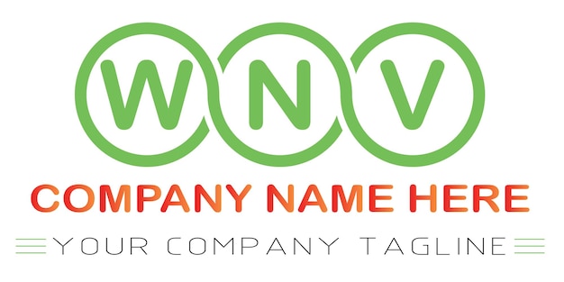 Vector wnv brief logo ontwerp