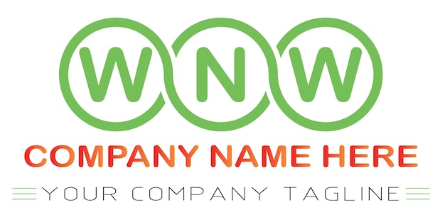 Wnw letter logo design