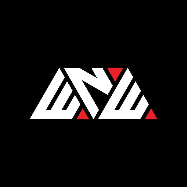 WNW トライアングル・レター・ロゴ デザイン モノグラム WNW 三角形・ベクトル・ロゴ テンプレート WNW シンプル・エレガント・アンド・ルックス・ロゴ WNW