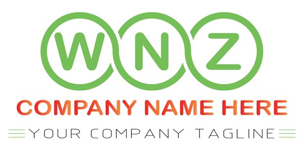 WNZ Letter Logo Design