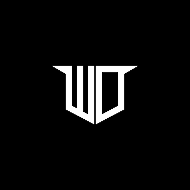 WO Modern Construction Logo with Symmetrical Design